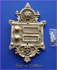 Messing Klingel 2 er Klingelschild Klingelplatte Brass Door Bell Türklingel K30P