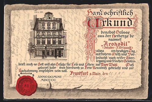 Lithographie frankfurt - frankfurt, a