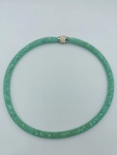 Modische Collier-Kette in Türkis mit Strass-Magnetverschluss