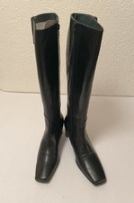 Hohe Stiefel FRANCO BONOLDI, schwarz Leder Gr 38 1/2 NEU, ungetragen