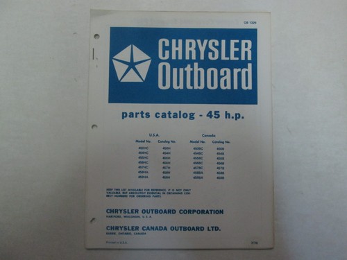 1970 chrysler außenborder - chrysler, 45