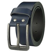 Gürtel Leder Blau 4cm breit