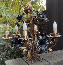 Hans Kögl 6-flammiger Florentiner Kronleuchter, Beverly Hills Regency (L 285)