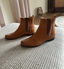 UNNÜTZER Chelsea Edel Boots Handarbeit Echtleder Budepester cognacbraun  37