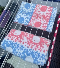 2 Stück DDR  Babydecken Mischgewebe Kinderdecke Kinderwagen Kuschelig unbenutzt