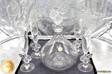 Likör-Set aus bayrischem Bleikristallglas - Likör-Karaffe und 4 Likör-Gläser