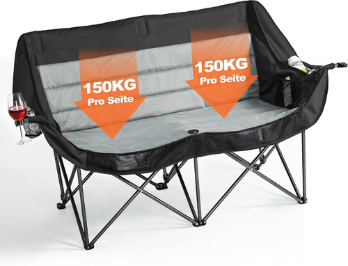Doppel campingstuhl faltbar - doppel,