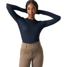 PS of Sweden Navy XS Longsleeve Striped Mesh Top Leander LS FS 2025 Langarmshirt