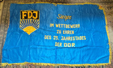 Ehrenbanner Fahne Flagge 25. Jahrestag DDR Rat des Kreises Brand-Erbisdorf FDJ