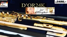 Altquerflöte 24kt Gold Alt-Querflöte Flute Alto Gold Flûte traversière alto or