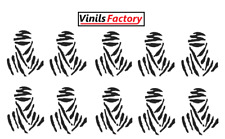 DAKAR AUFKLEBER 10 STÜCK SCHWARZ GLÄNZEND 60x50mm