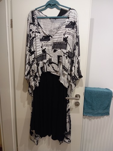 Kleid mit überwurf lagenlook - kleid,