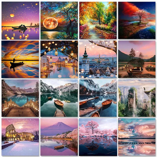 Landschaft acrylfarben malset - landschaft,