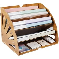 Ablage Holz, Schreib­tisch, 5