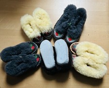 Lammfell Kinder - hausschuhe flach, gefüttert. Gr. 26 - 29