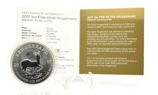 1 oz Silber Krugerrand 2017 in Kapsel mit CoA Lagerräumung