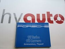 Betriebsanleitung & Serviceheft Pflegepaß Porsche 911 Carrera 3,2 & 930 turbo G 