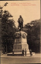 Ak Antwerpen Flandern, Statue von David Teniers, Denkmal,  Kinder... - 4894760