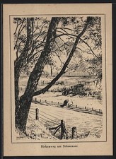 Künstler-AK Berlin, Birkenweg am Stössensee 