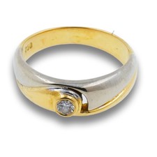 Solitär ring 750 gold - gold, 18