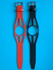 Uhrenarmband Leder für Spaceman Tressa Uhr rot schwarz weiß TOP Qualität  / 13