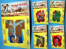 5x VINTAGE WILD WEST INDIANER