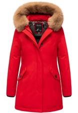 Damen Gefütterte Dicke Winter Jacke Mantel Parka mit Kapuze RJ-8012