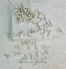 6× Perle Schal Brosche Pin