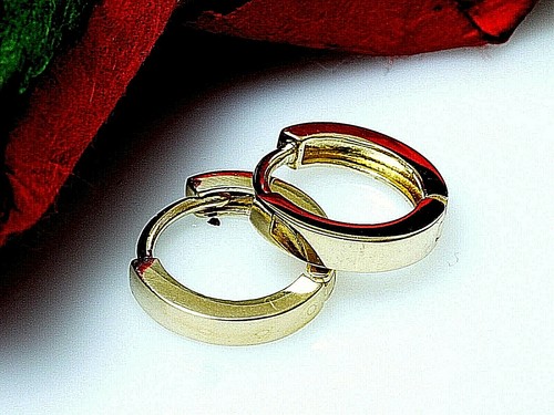 333 gold creolen - gold, kleine