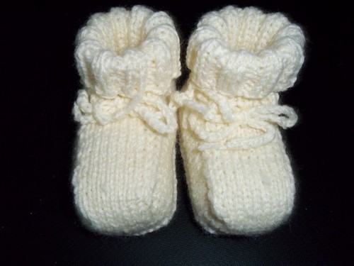 Handgestrickte babyschuhe gr - babyschuhe,