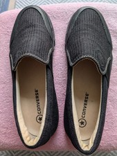 seltenere Converse  SLIP ON Sneaker aus Stoff,  schwarz in Gr. 45 /46