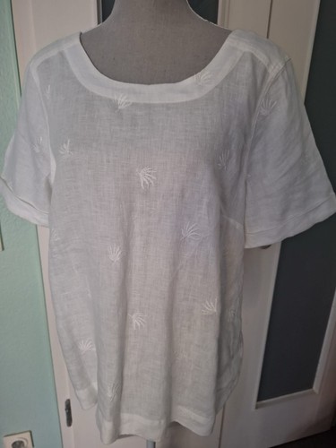 Weiße leinenbluse von white - leinenbluse, "white