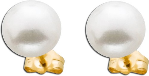 Perlen ohrringe gelbgold - perlen, 9