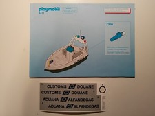 playmobil bauanleitung 4471 mit Aufklebern Zollboot Hafenpolizei