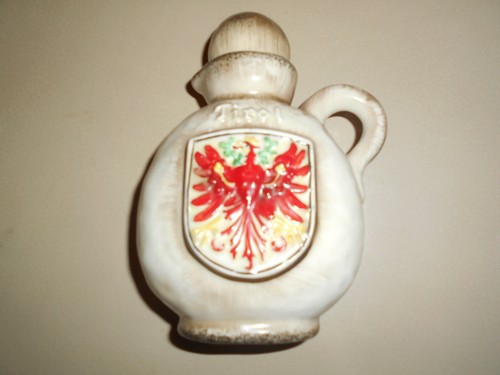 Tirol schnapsflasche keramik - schnapsflasche,