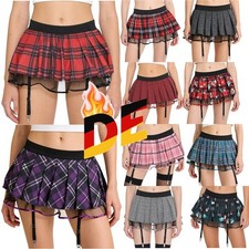 Damen Kariert Rock Minirock