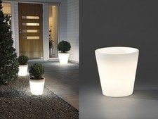 Beleuchteter Blumenkübel Outdoor LED Blumentopf Ø 28cm IP44 Terrassenbeleuchtung