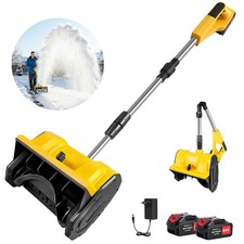 Akku Schneefräse 1000w Elektrische Schneeschieber Schneeschaufel mit 2 Akkus