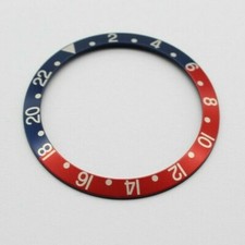 Lünette Bezel Inlay Blau Rot kompatibel zu Rolex GMT Master Pepsi # 16700 16710