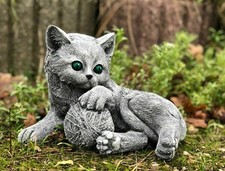 Frostfeste Steinfigur Katze