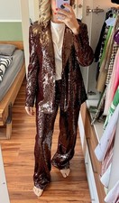 AMISU Pailletten Hosenzug NEU