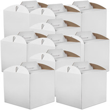 10 Stk Kuchenkarton Transportkarton Tortenschachtel weiß 28x28x25 cm