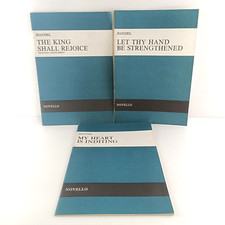 3x Händel Novello Edition Vokalpartitur Orchesterblatt Der König soll Buch