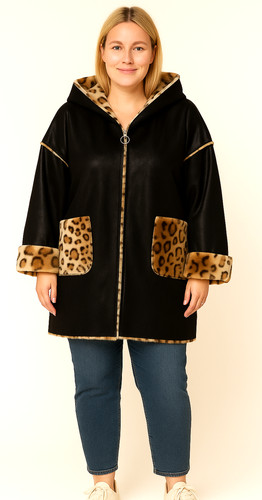 Mantel jacke wildlederimitat - mantel,