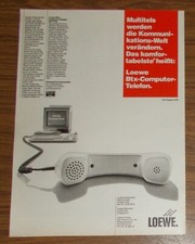 Seltene Werbung LOEWE BTT 510 BTX Computer Telefon Multitel 1986