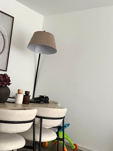 Bogen stehlampe schwarz - bogen-stehlampe, schwarz/beige