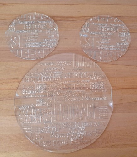 Set glas käseplatten 33 - glas-käseplatten,
