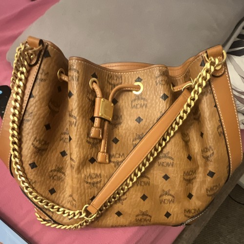 Mcm leder beuteltasche - beuteltasche, braun