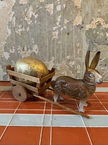 Antiker pappmache osterhase - pappmache,