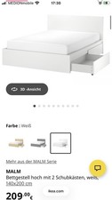 Ikea malm bett - bett,, 140x200